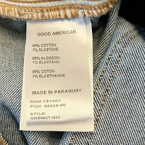 Good American Good ’90s Shorts size 18 denim - Picture 6 of 10